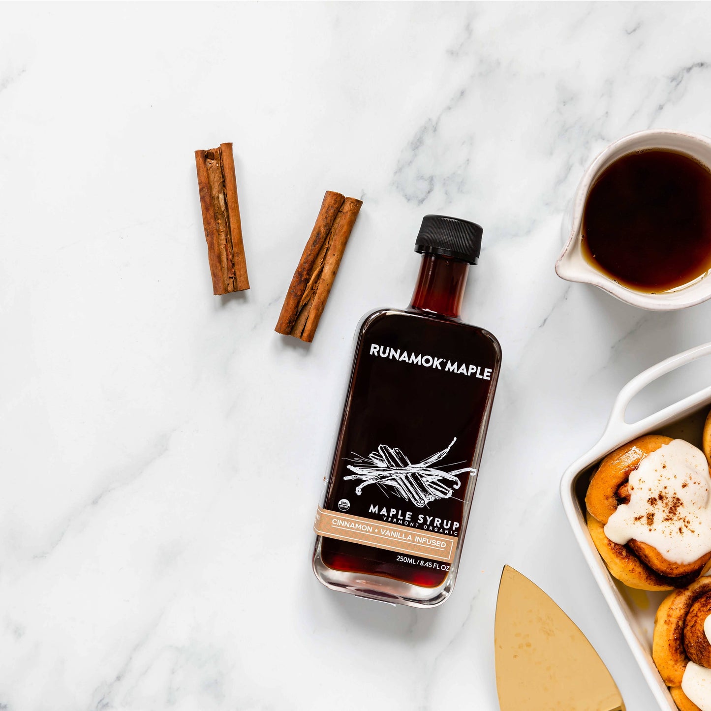 Cinnamon + Vanilla Infused Maple Syrup 250ml