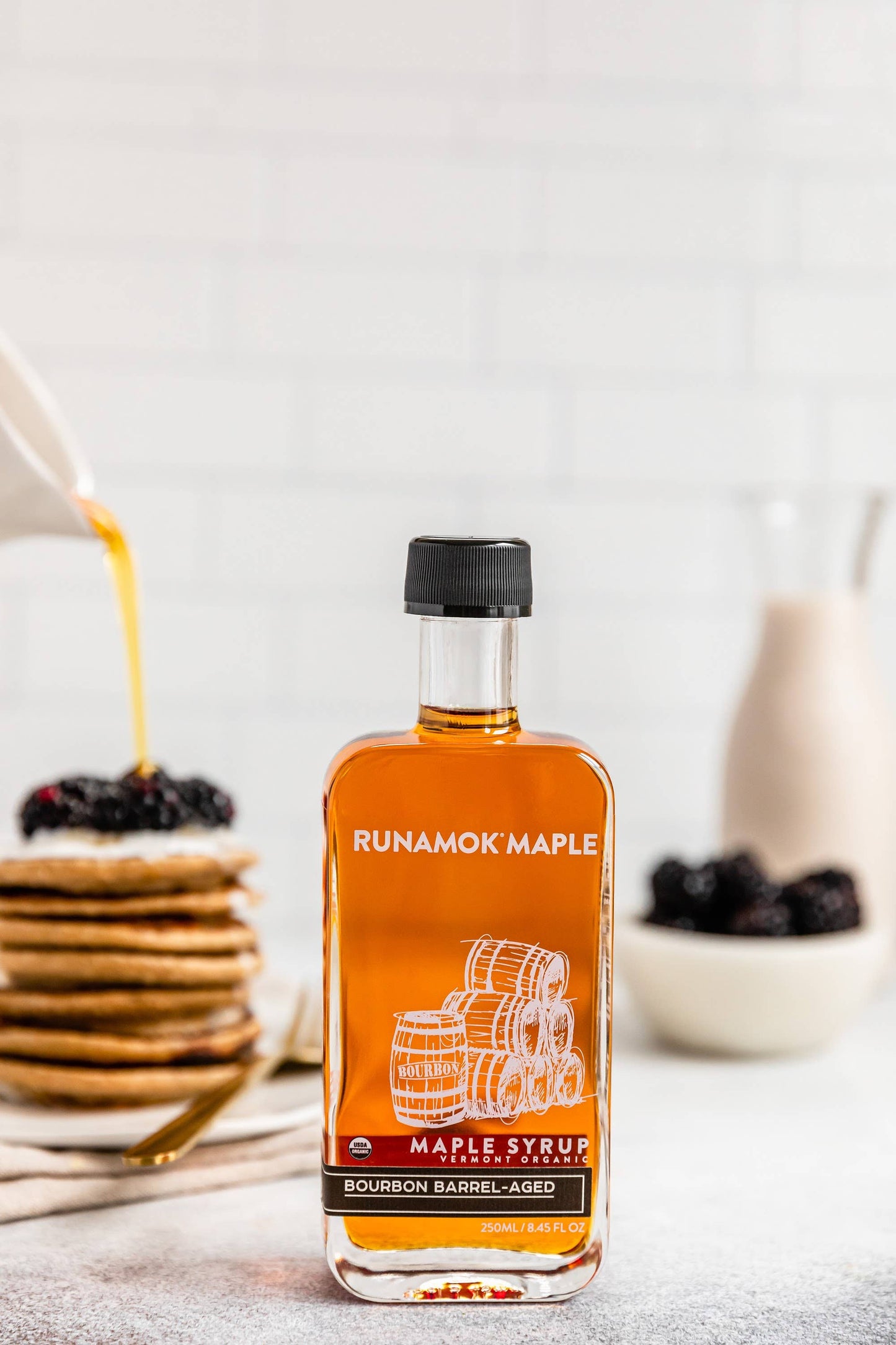 Best Selling Bourbon Barrel-Aged Organic Vermont Maple Syrup