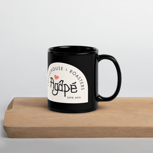 Agape Arch Black Glossy Mug