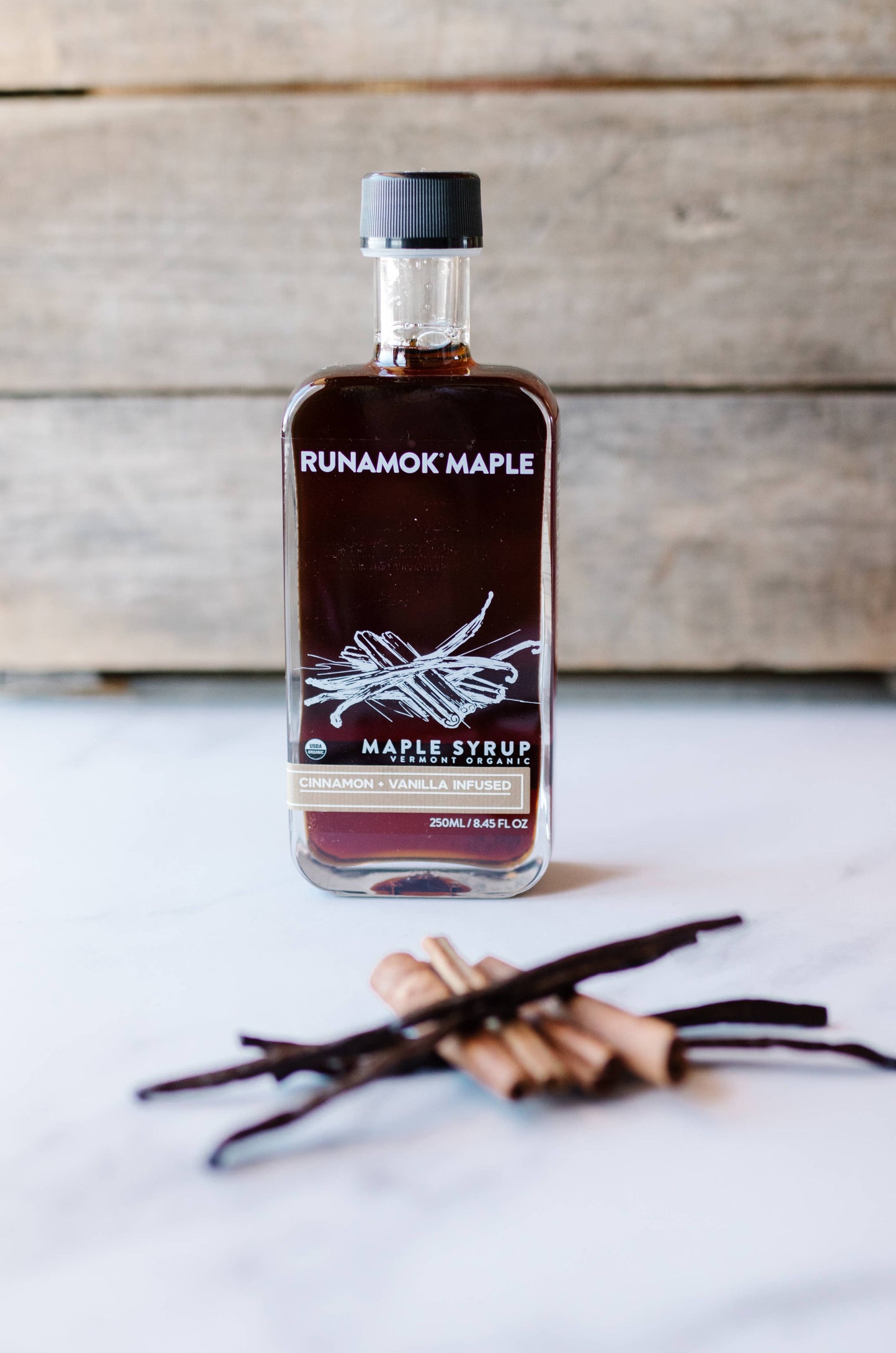 Cinnamon + Vanilla Infused Maple Syrup 250ml